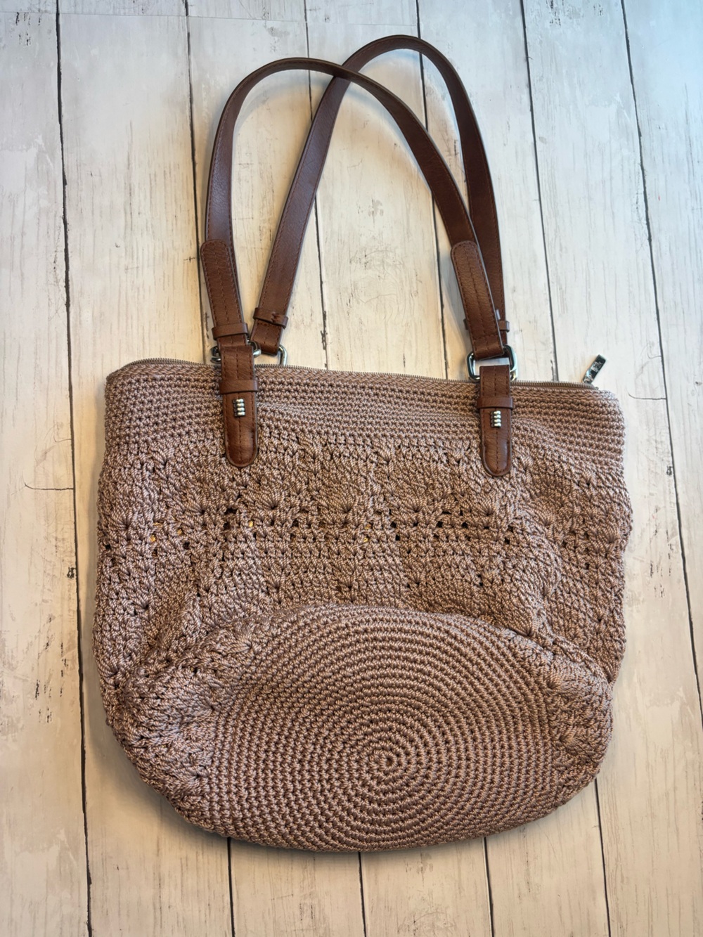The Sak Woven Crochet Tote Bag